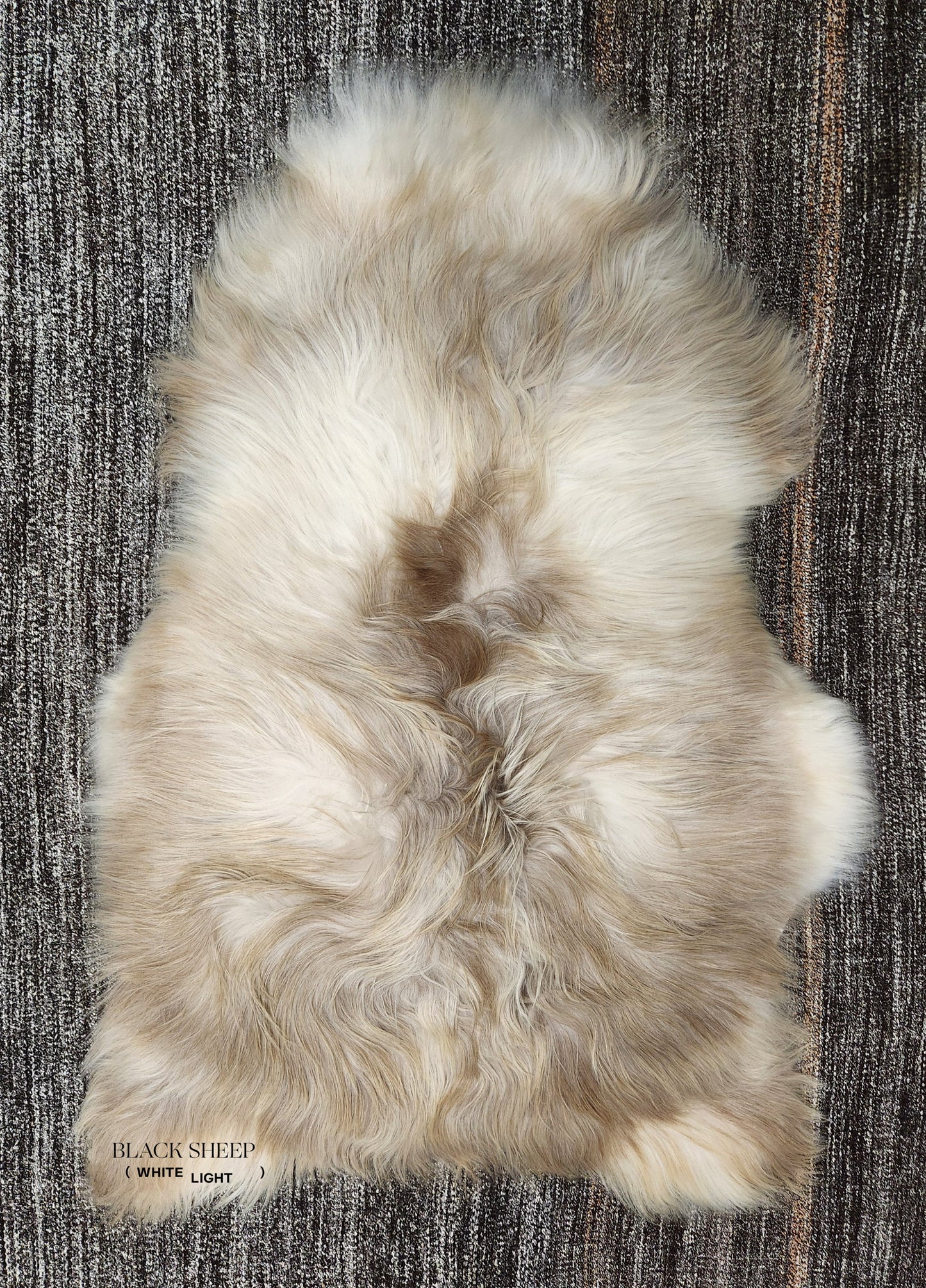 Rusty Grey Icelandic Sheepskin - Black Sheep (White Light)