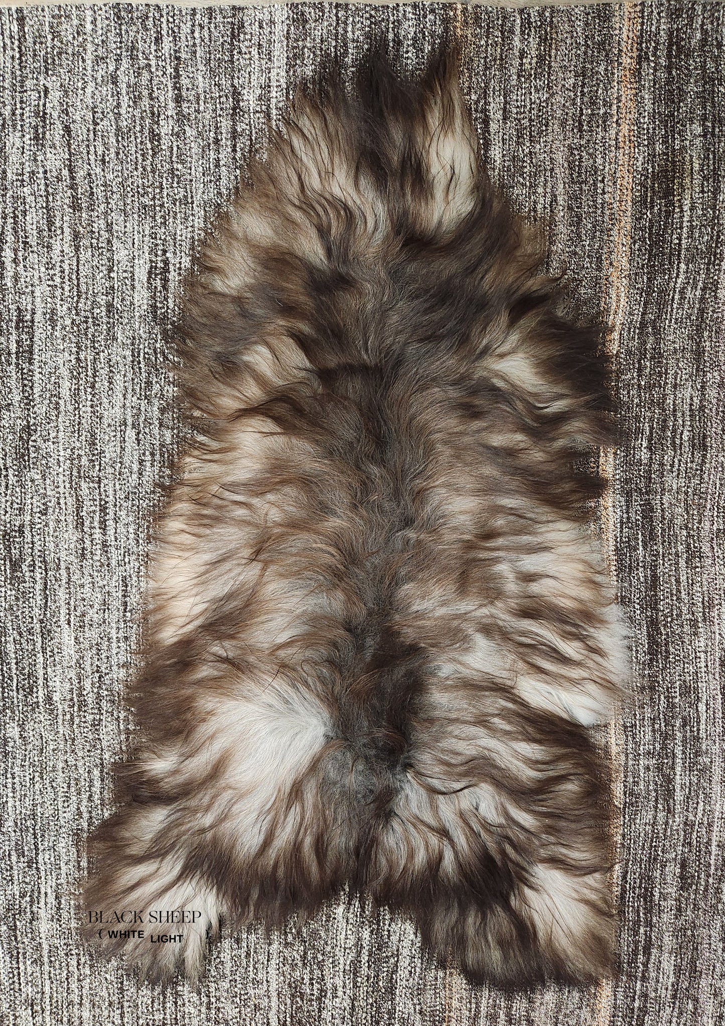 Rusty Grey Icelandic Sheepskin - Black Sheep (White Light)