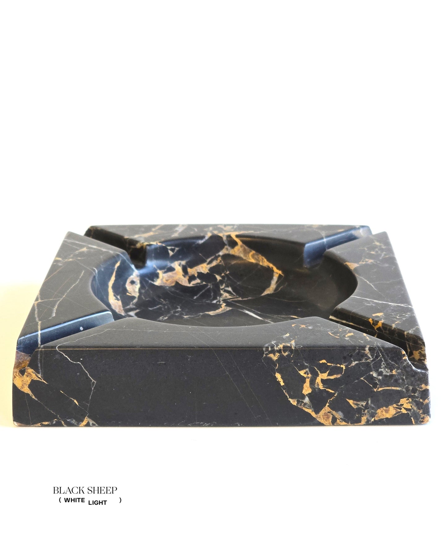 Golden Black Marble Cigar Holder - Black Sheep (White Light)
