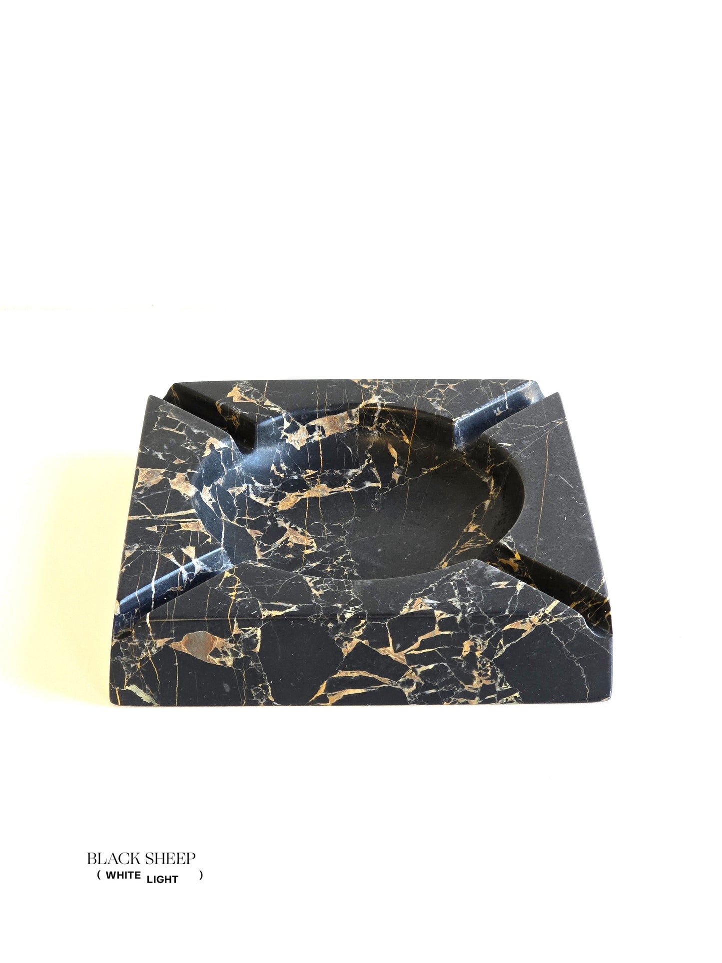 Golden Black Marble Cigar Holder - Black Sheep (White Light)