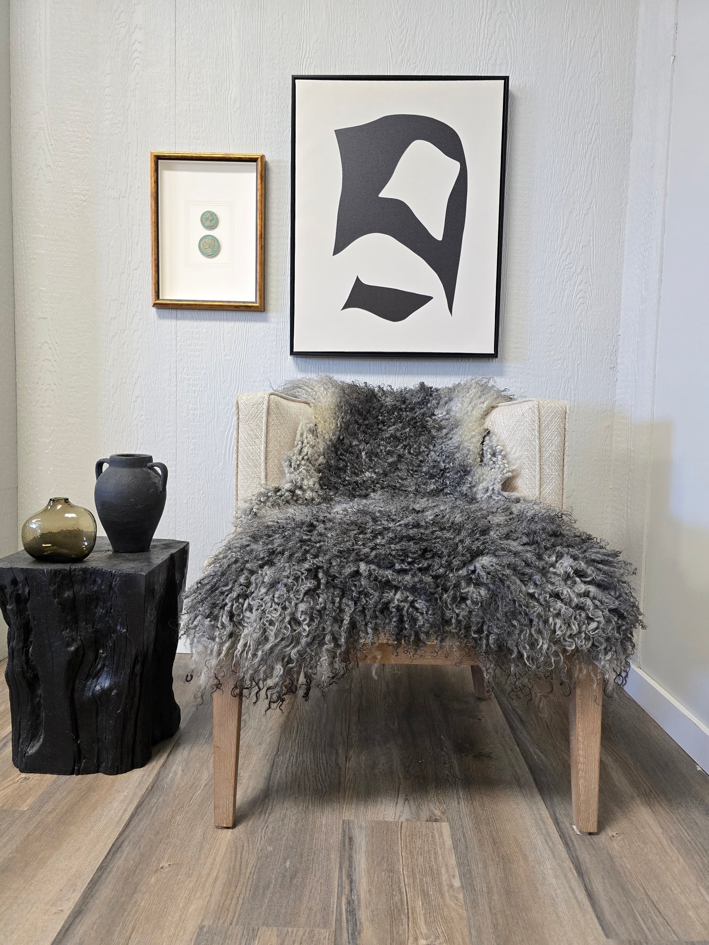 ONE OF A KIND Gotland Grey Medium Wool Sheepskin