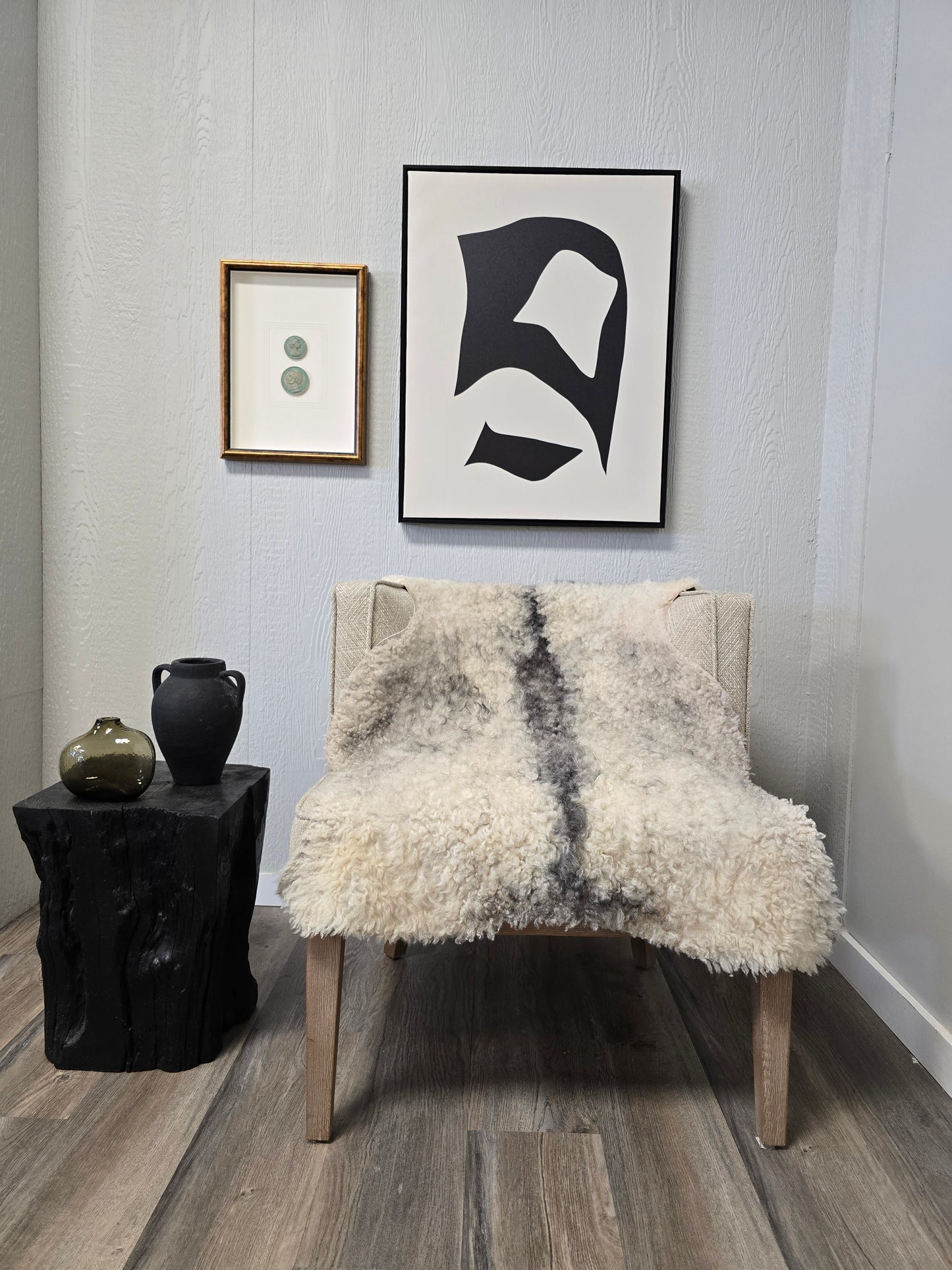 ONE OF A KIND Short Wool Gotland Multicolored Lambskin