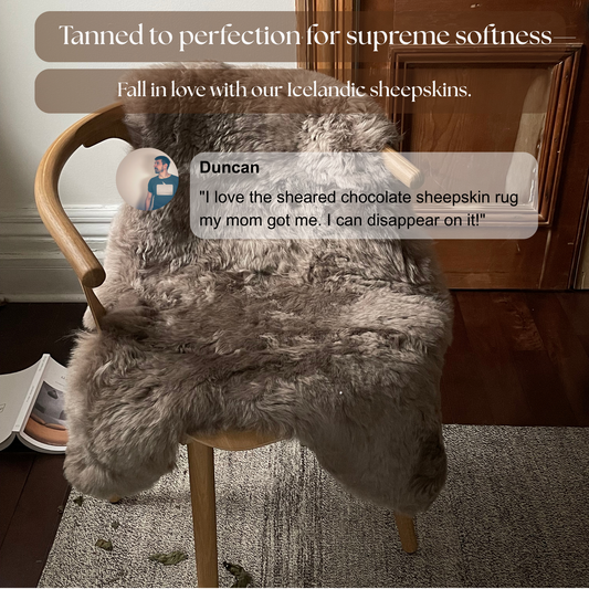 Shorn Taupe Icelandic Sheepskin