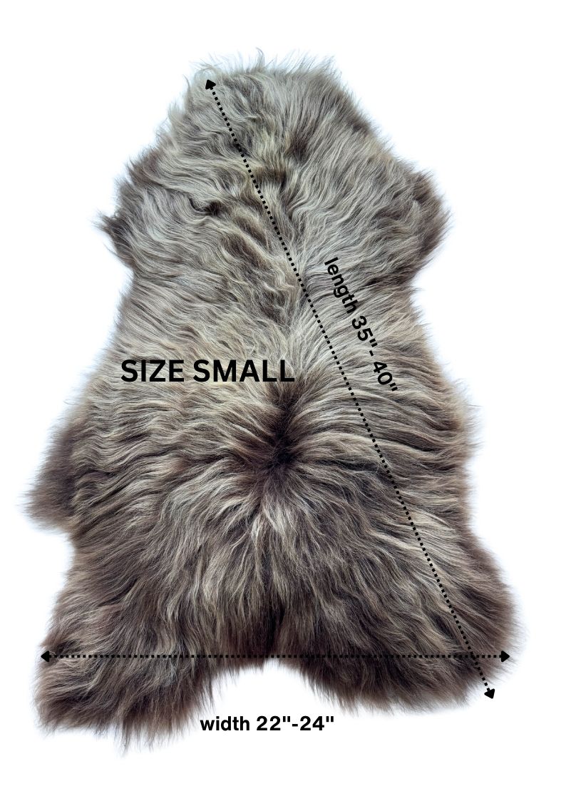 Peau de mouton islandais marron foncé