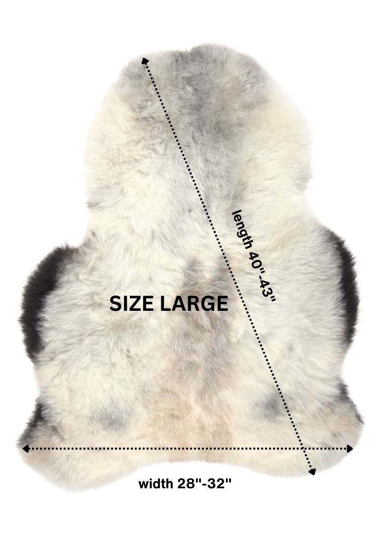 Shorn Grey Dark Edges Icelandic Sheepskin