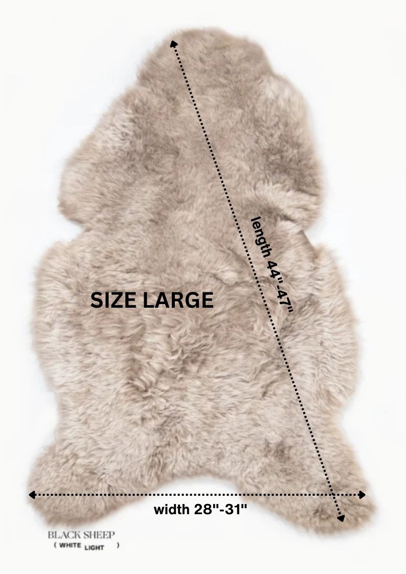 Peau de mouton islandaise en lin tondu
