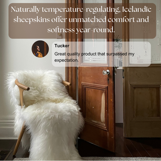 White Double Icelandic Sheepskin