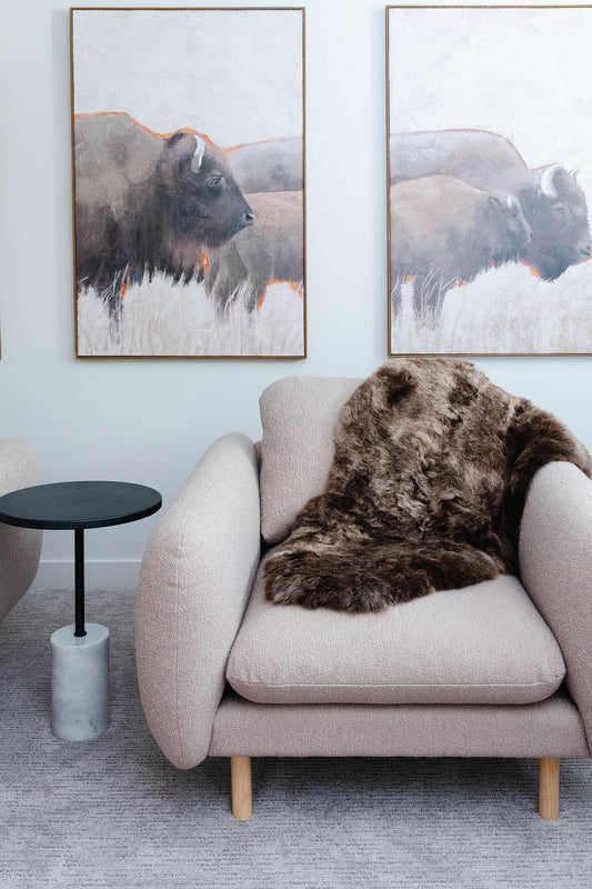 Shorn Dark Brown Icelandic Sheepskin