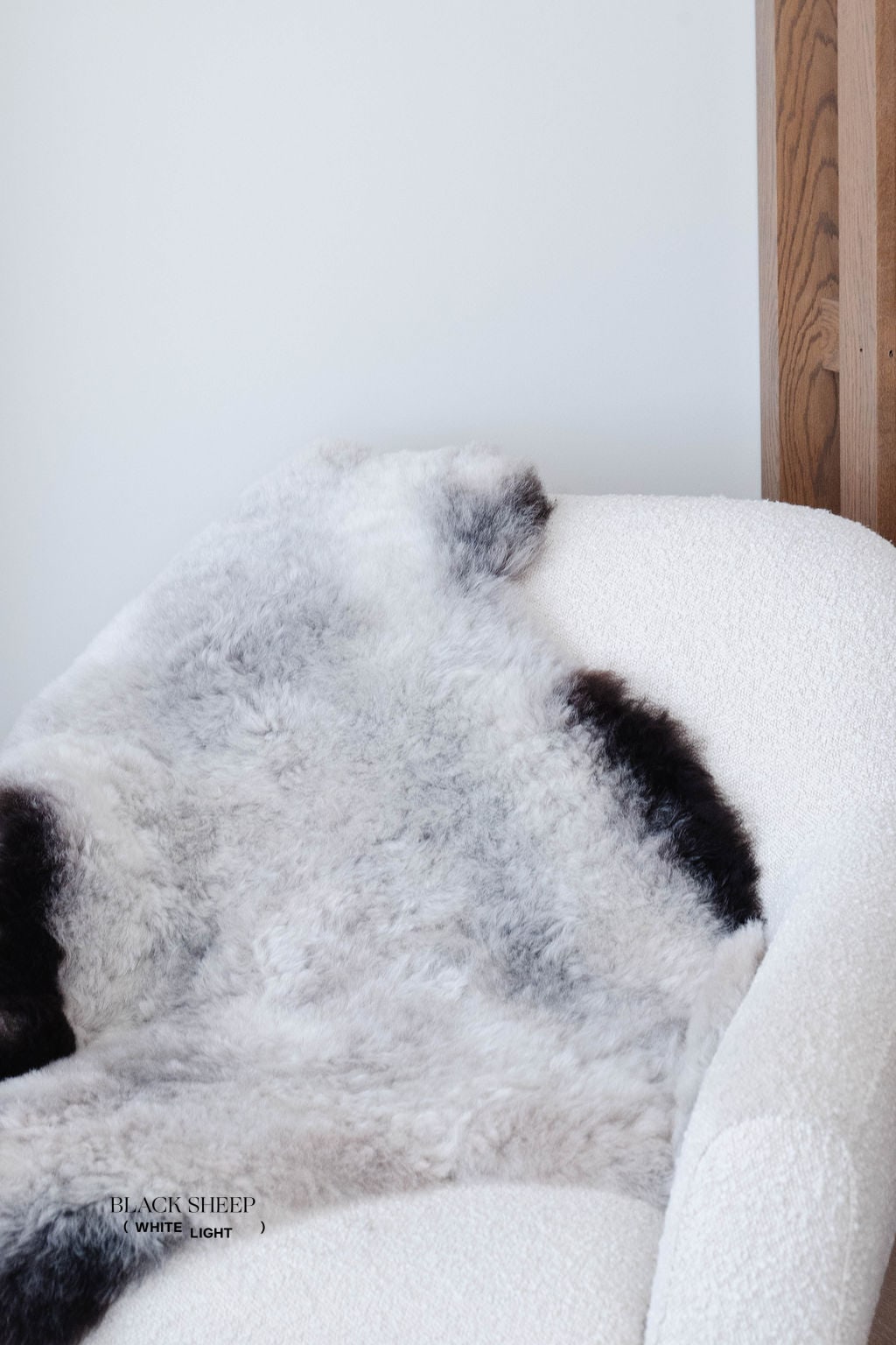 Peau de mouton islandaise grise tondue