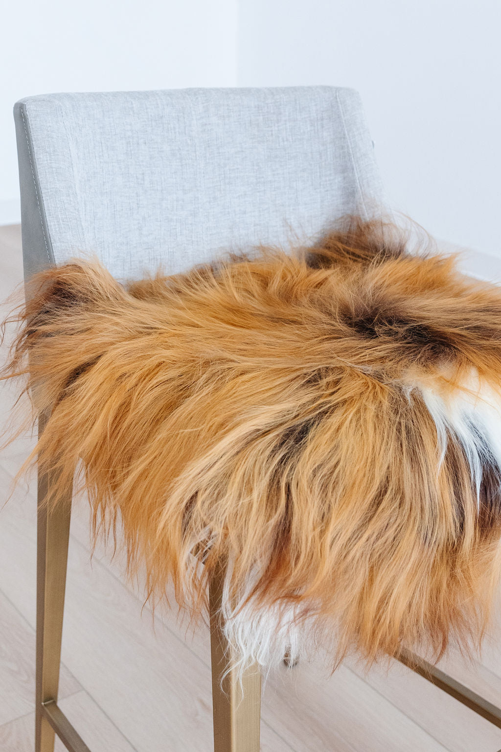 ONE OF A KIND Icelandic Rusty Brown Sheepskin Chair Pad - one piece only!