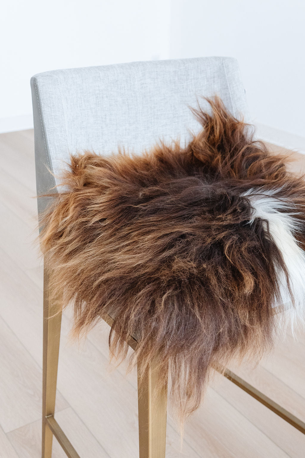 ONE OF A KIND Icelandic Rusty Brown Sheepskin Chair Pad - one piece only!