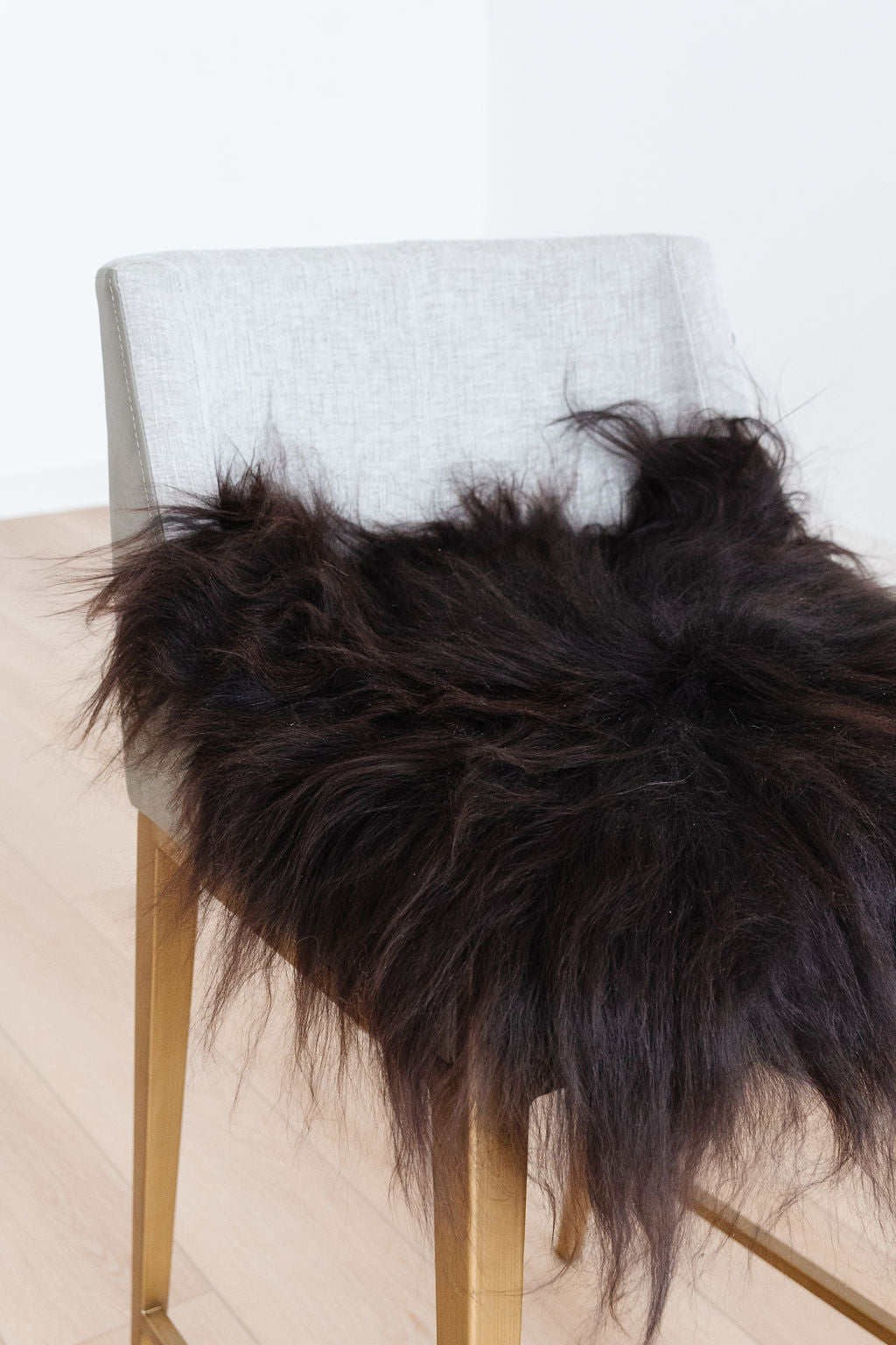 ONE OF A KIND Icelandic Brown Sheepskin Chair Pad