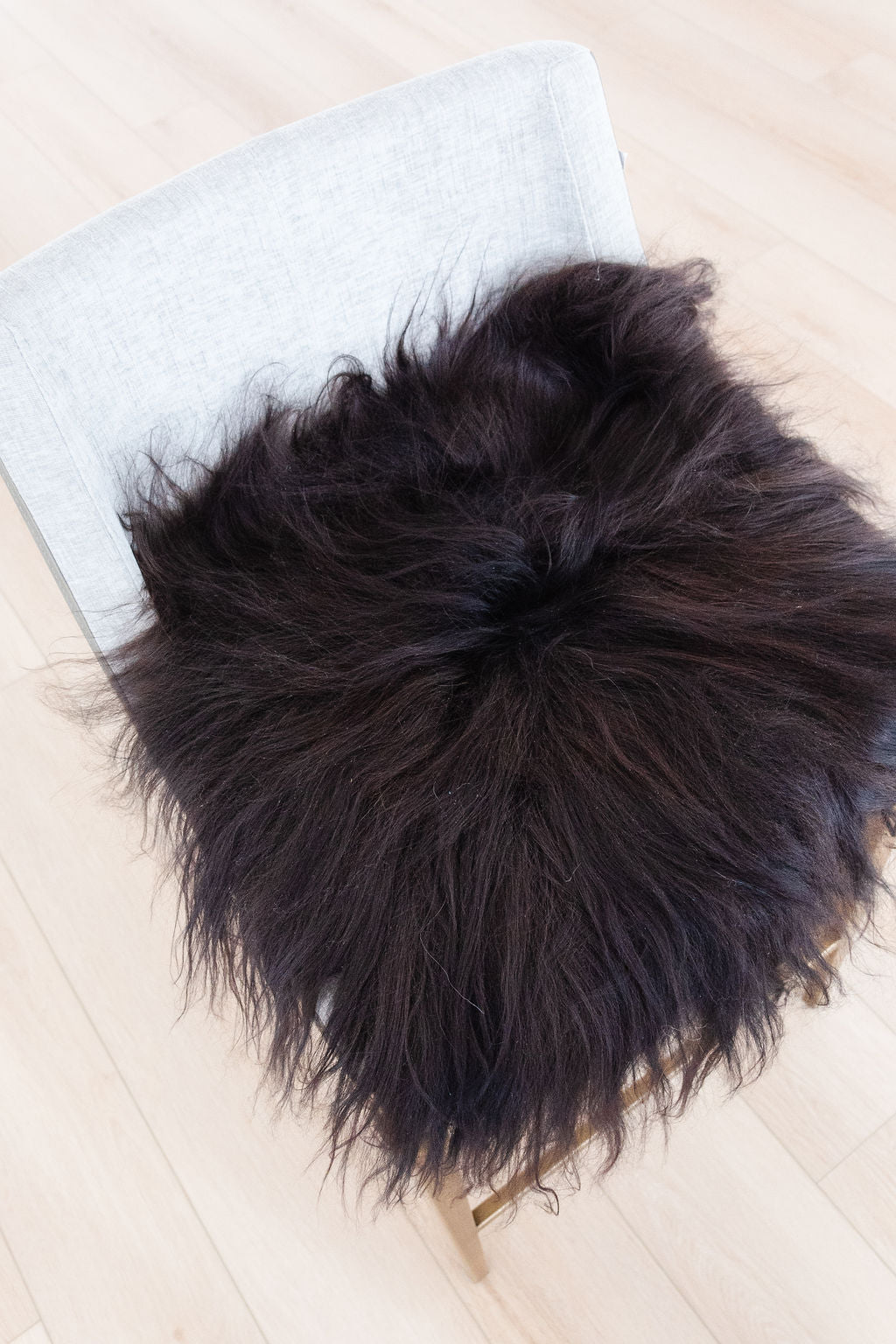 ONE OF A KIND Icelandic Brown Sheepskin Chair Pad