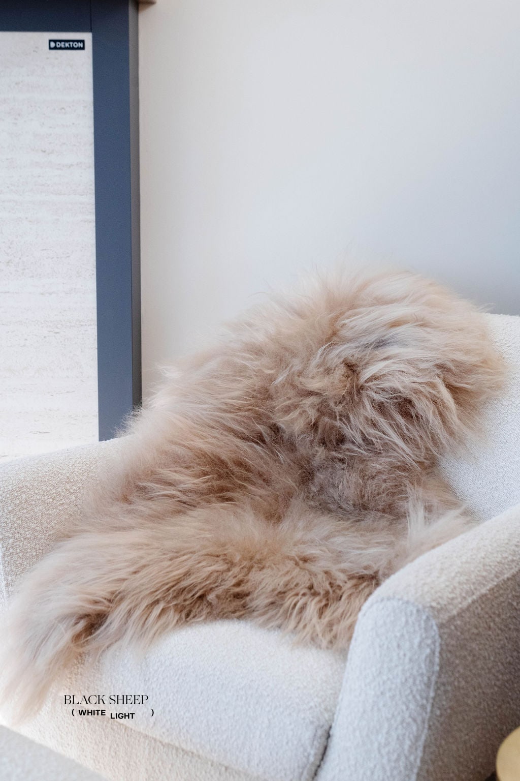 Nude Icelandic Sheepskin - Black Sheep (White Light)