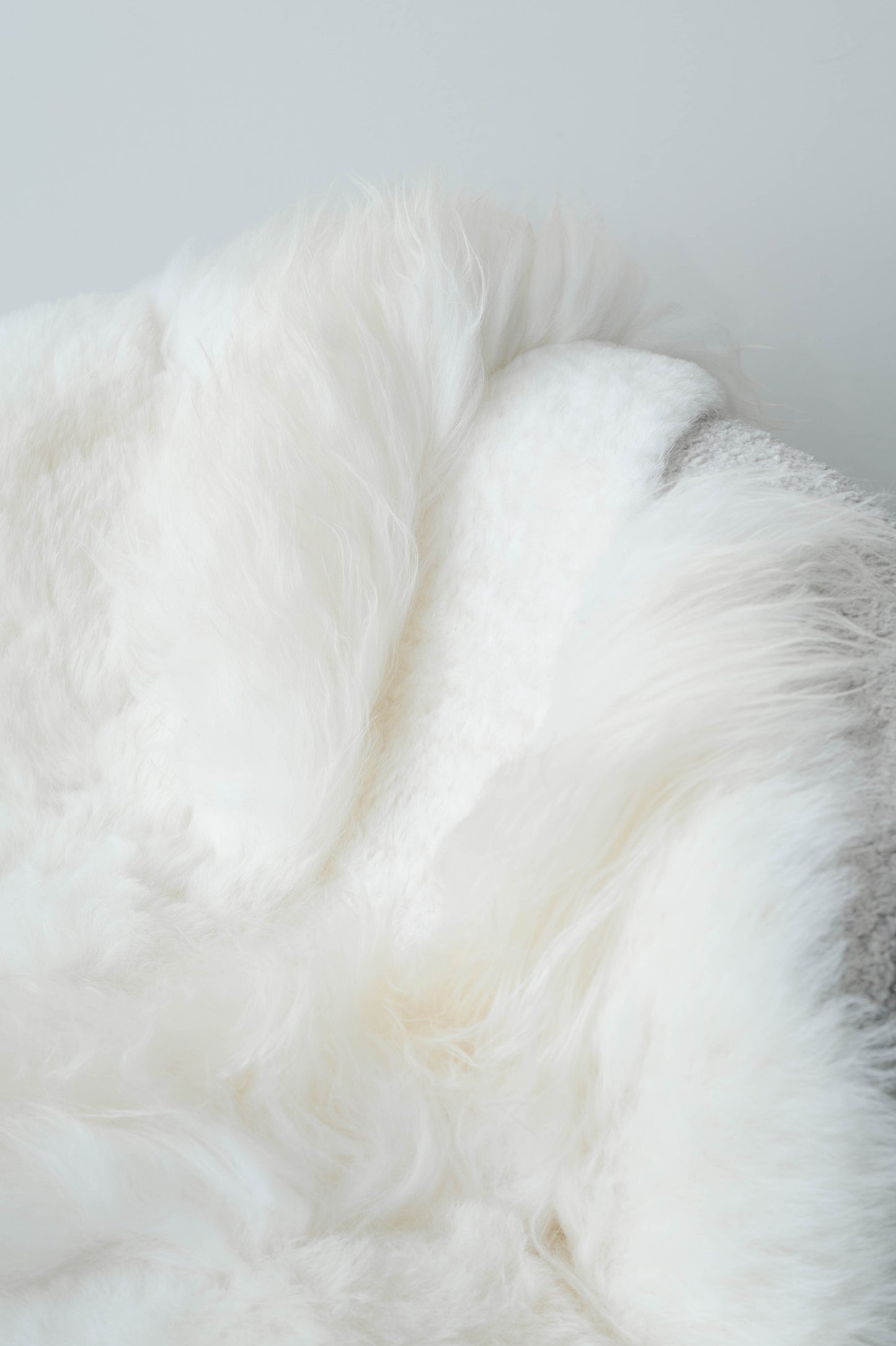 White Mélange Icelandic Sheepskin Throw