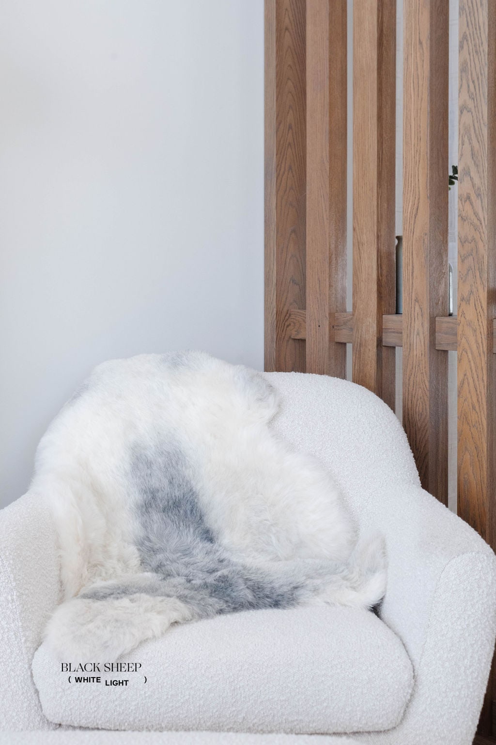 Shorn White Grey Spotted Icelandic Sheepskin | Random