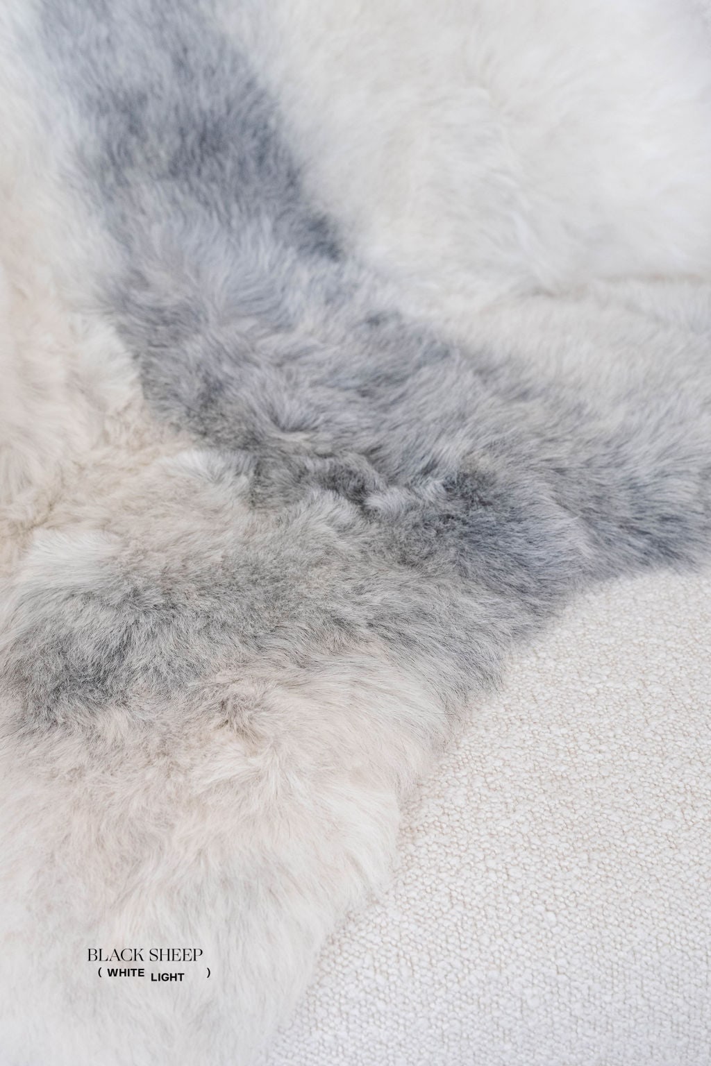 Shorn White Grey Spotted Icelandic Sheepskin | Random