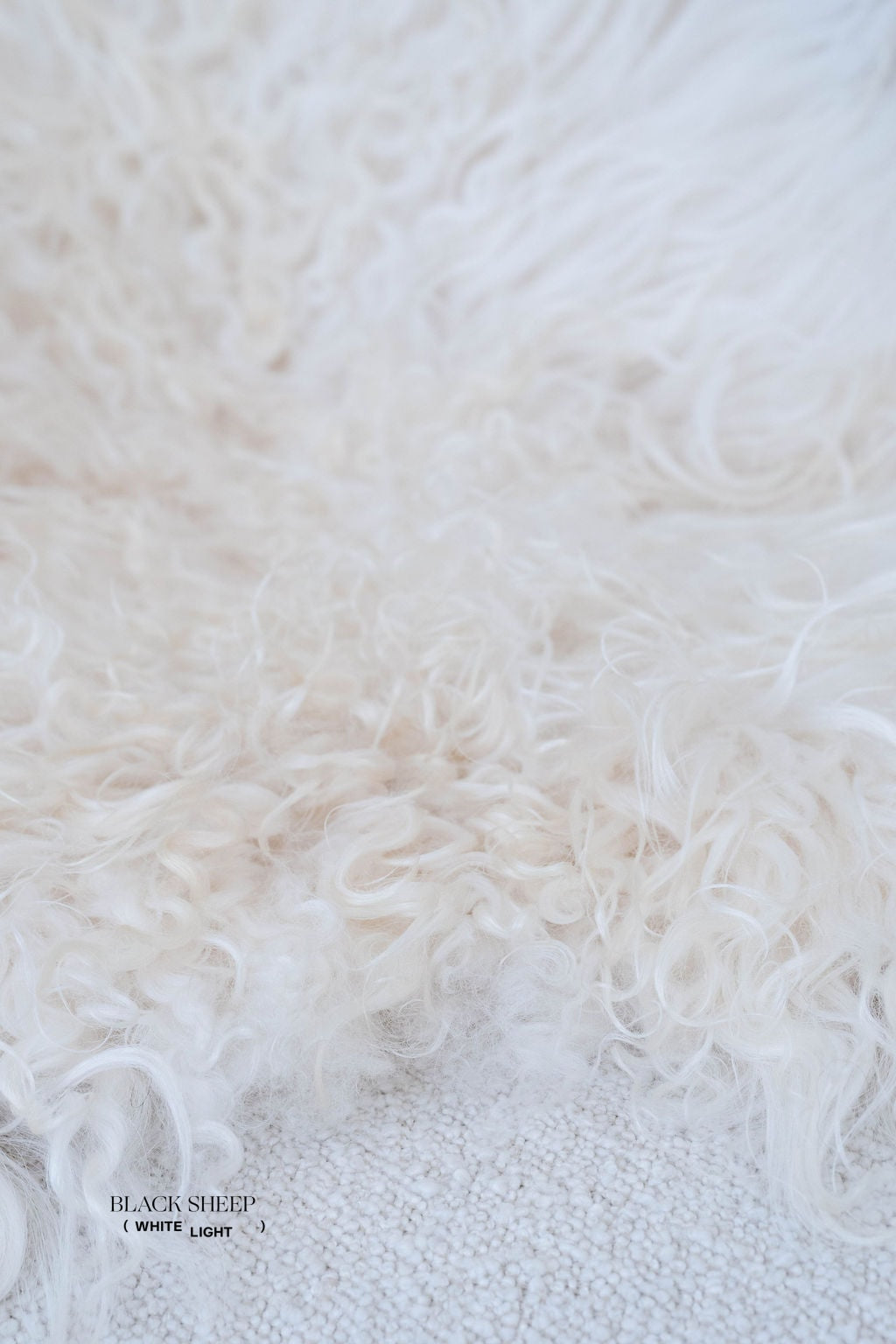 White Icelandic Curly Sheepskin