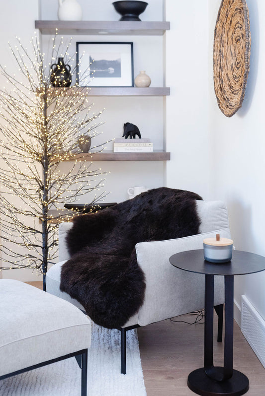 Shorn Black Icelandic Sheepskin