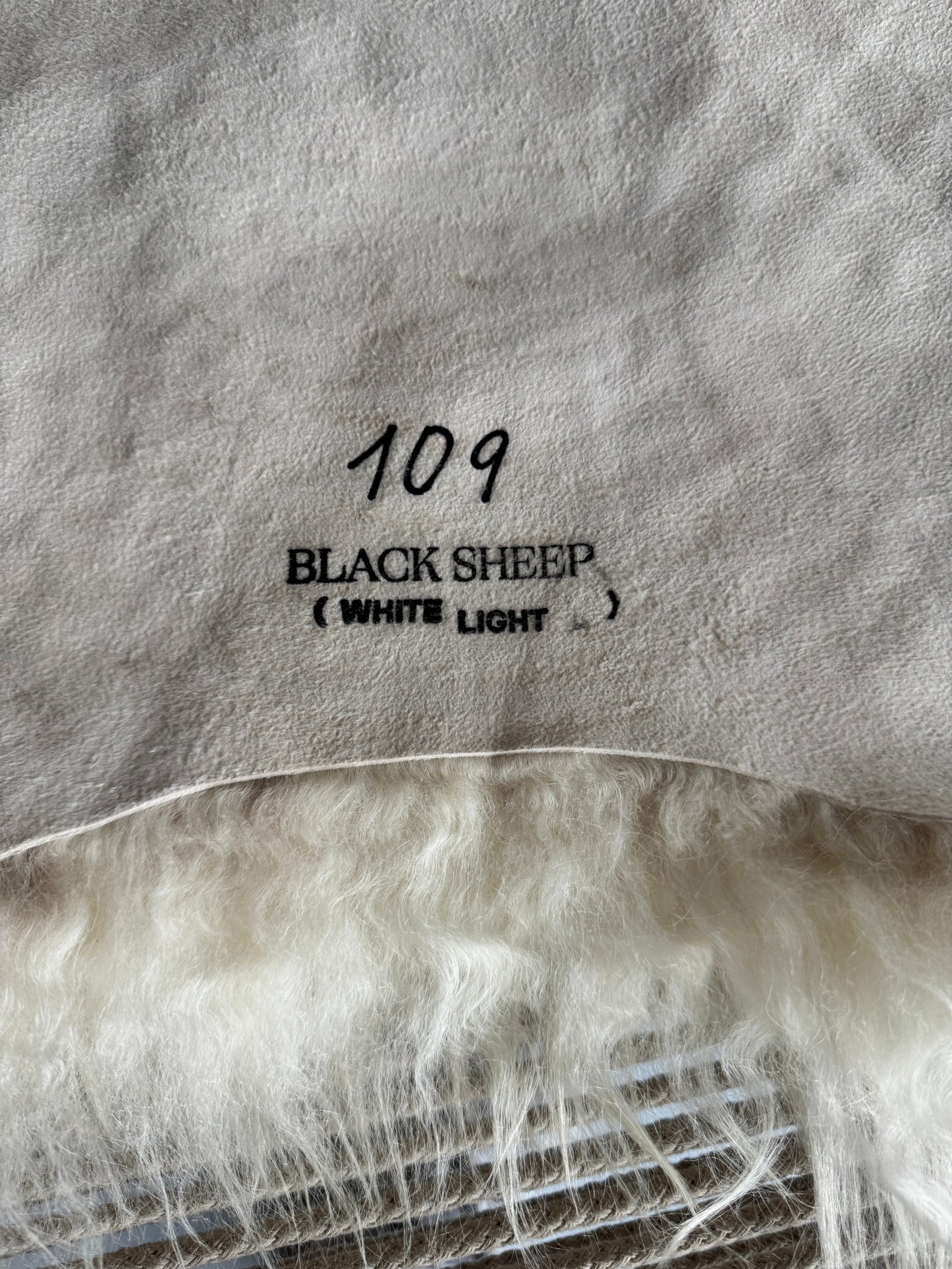 ONE OF A KIND Long wool Cream with Rusty Pale spots Icelandic Sheepskin