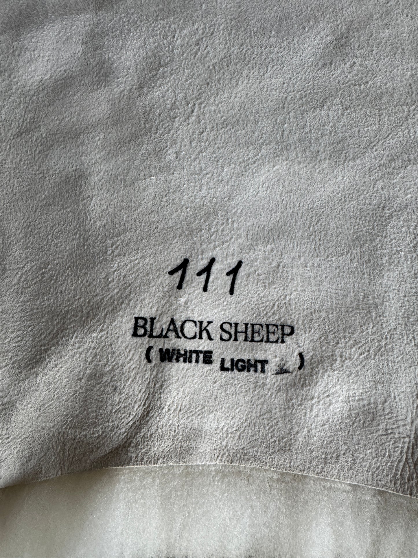 ONE OF A KIND Welsh Long wool Cream-Yellow with single brown Spot Sheepskin