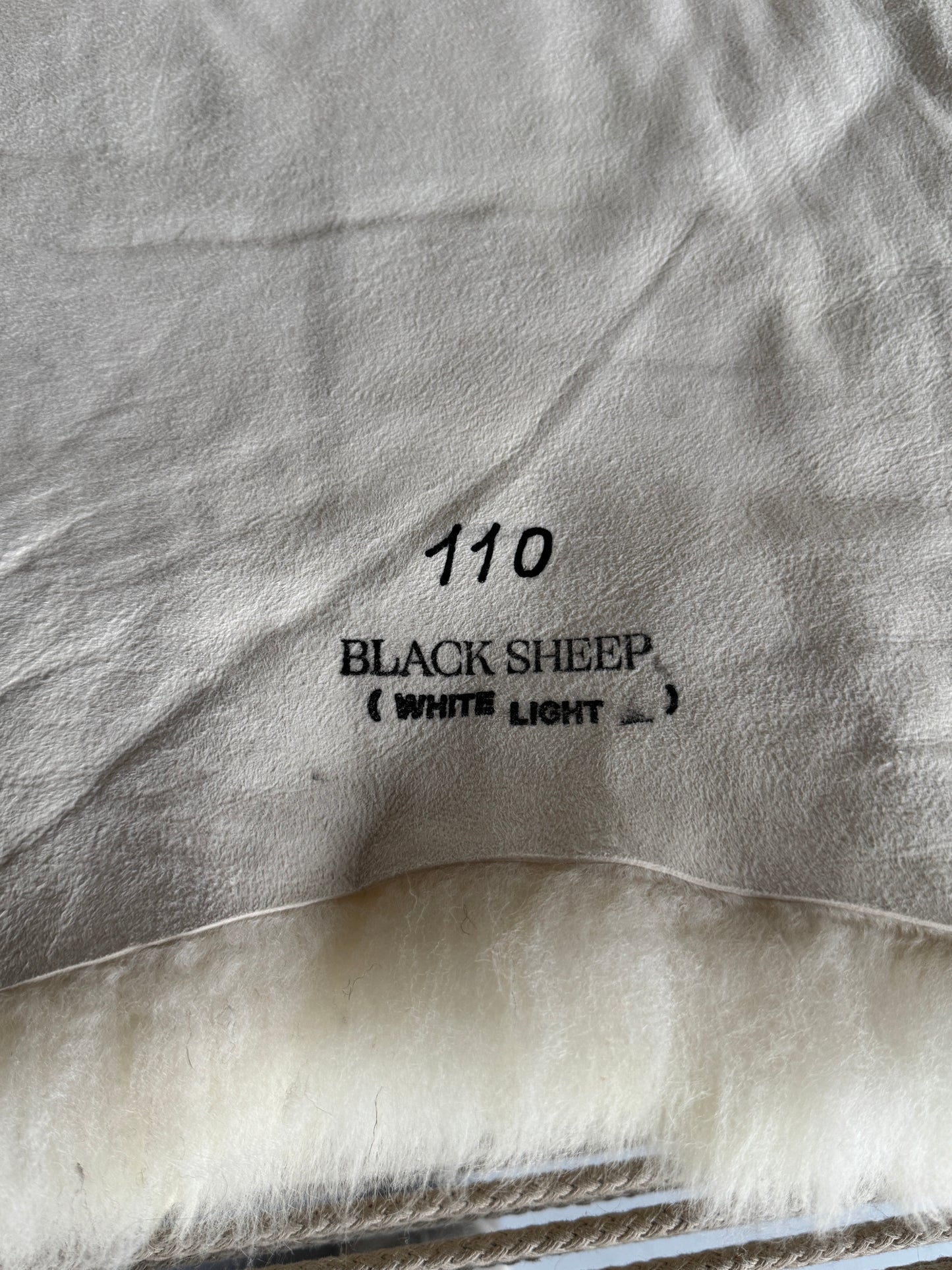 ONE OF A KIND Welsh Long wool Cream with single brown Spot Sheepskin