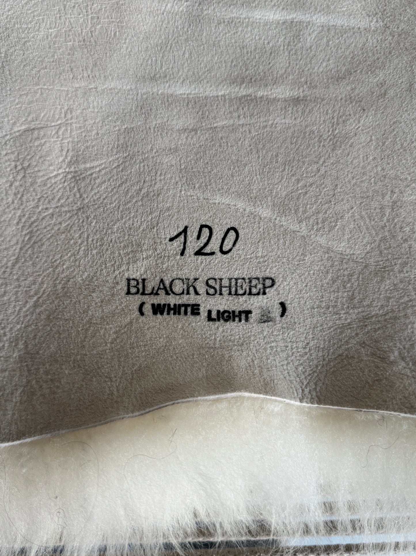 ONE OF A KIND Welsh Long wool Cream with single Grey Spot Sheepskin