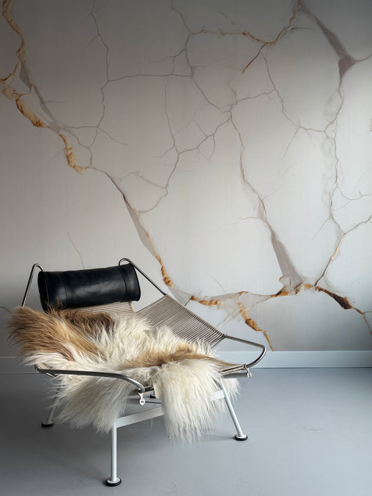 ONE OF A KIND XL Bright Brown Spotted Icelandic Sheepskin