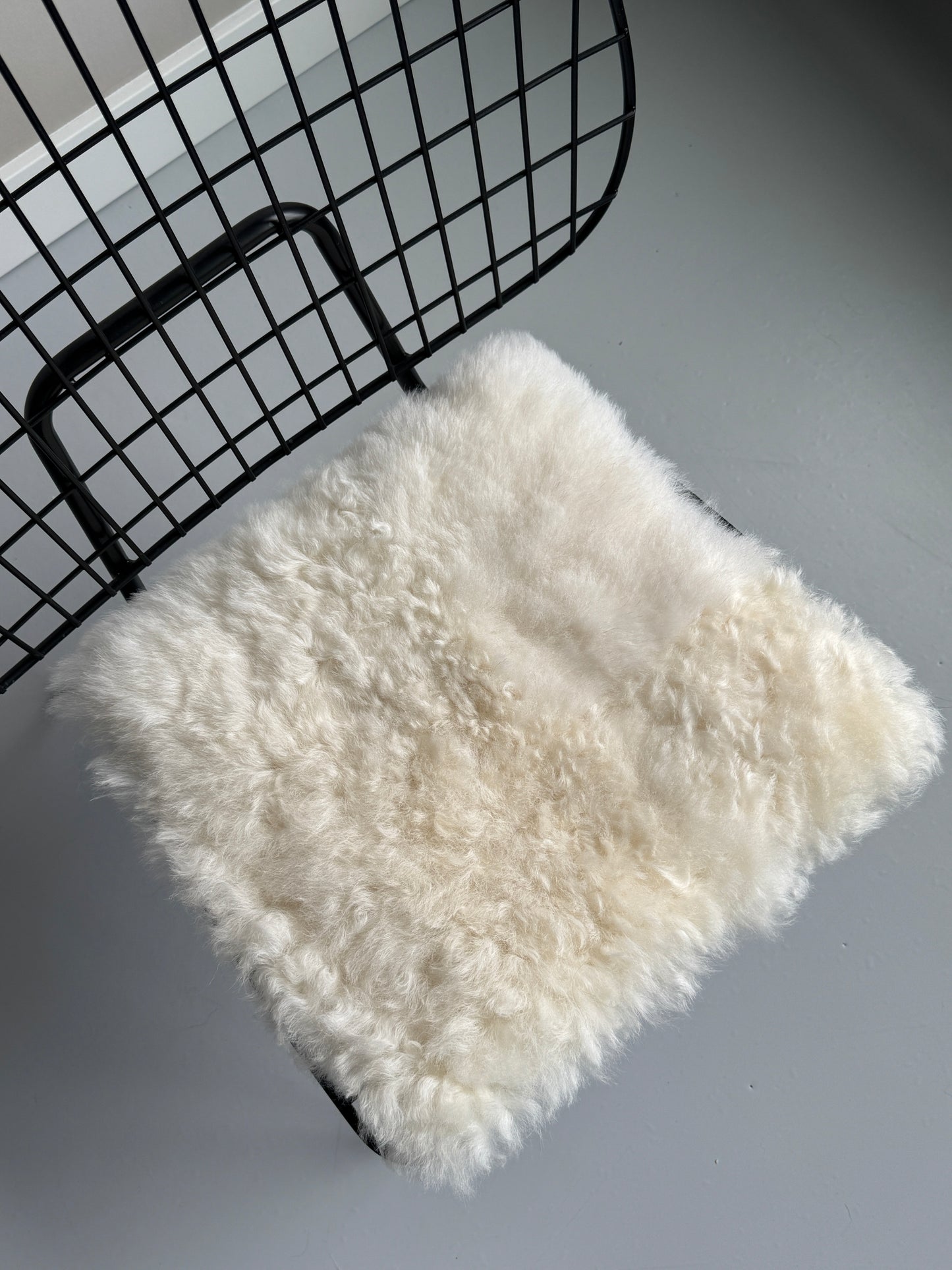 B Grade Shorn White Icelandic Sheepskin Chair Pad
