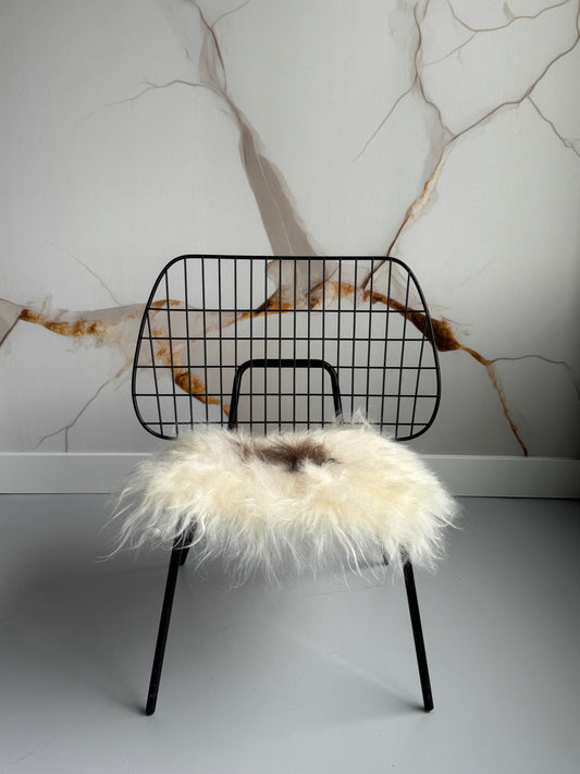 B Grade Brown Spotted Icelandic Sheepskin Chair Pad