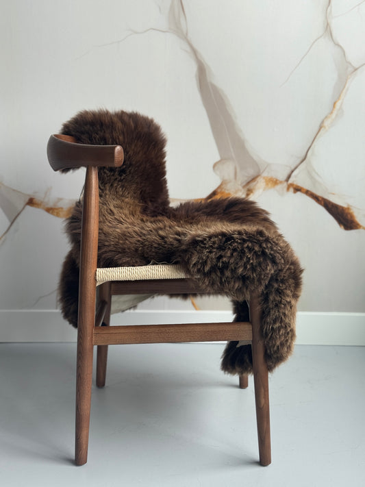 Unique Solid Brown Welsh Sheepskin