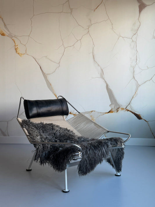 ONE OF A KIND XL Gotland Silver Long Wool Sheepskin