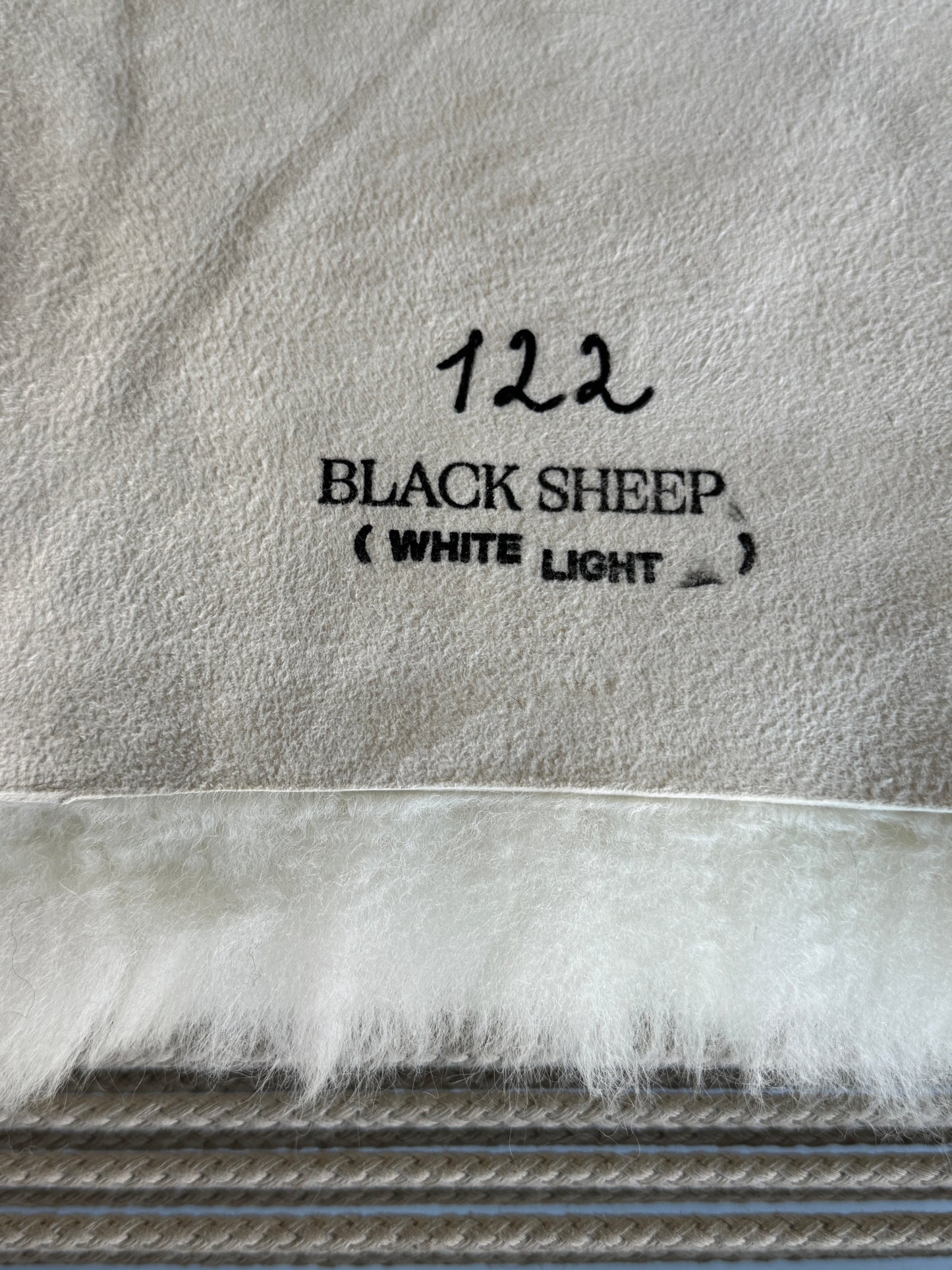 ONE OF A KIND Welsh Cream with single Grey Spot Sheepskin