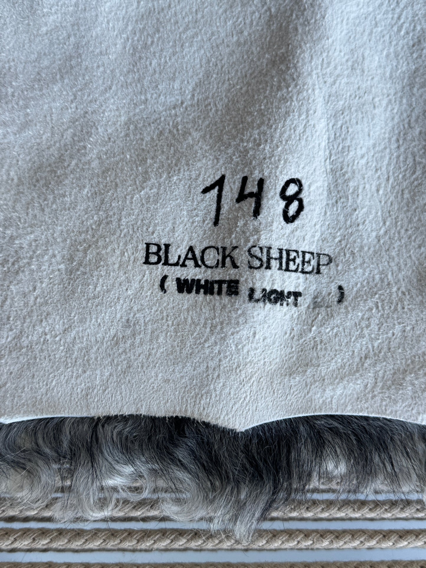 ONE OF A KIND Light Grey Medium Wool Gotland Sheepskin