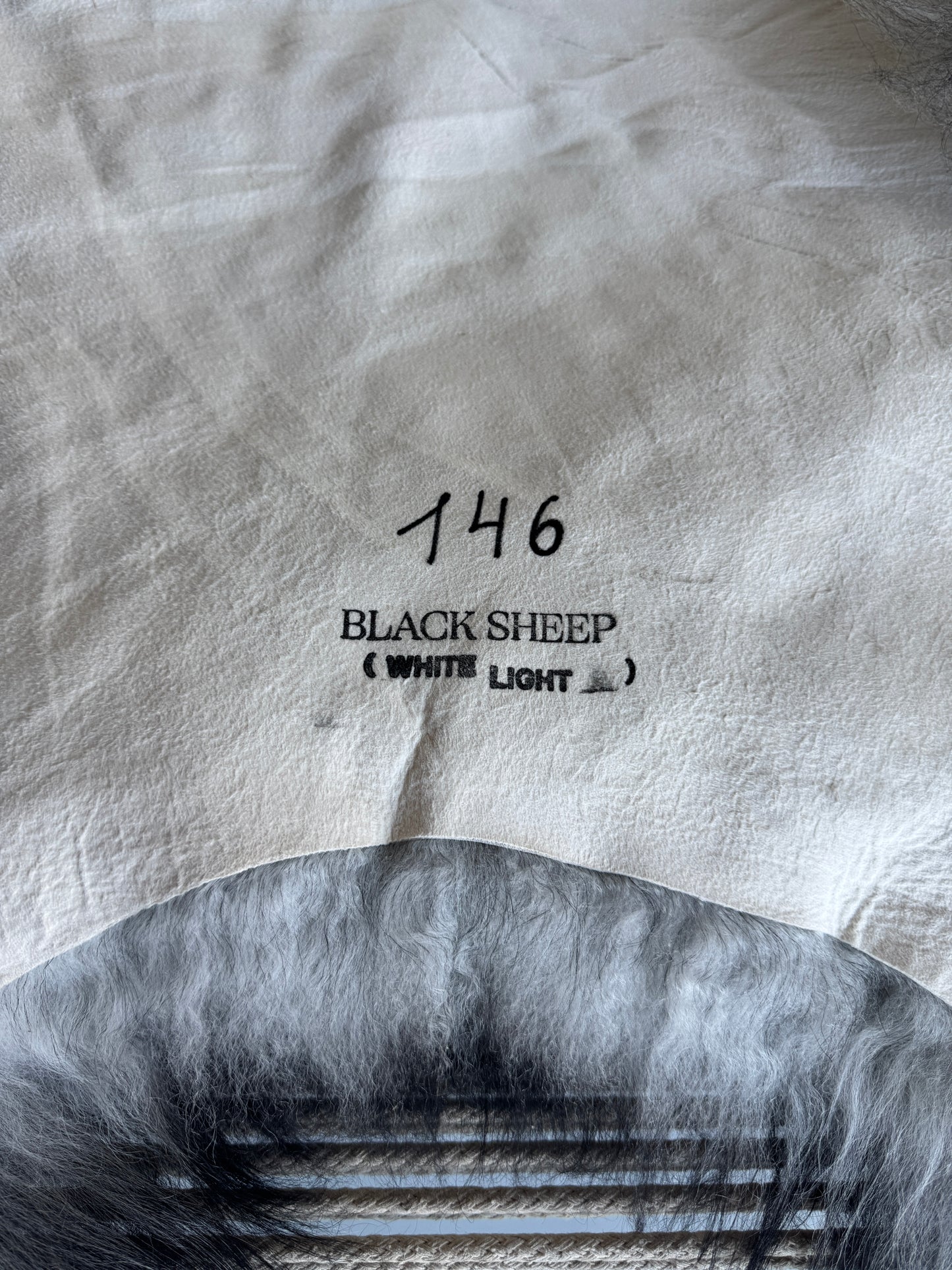 ONE OF A KIND Black/White Icelandic Sheepskin