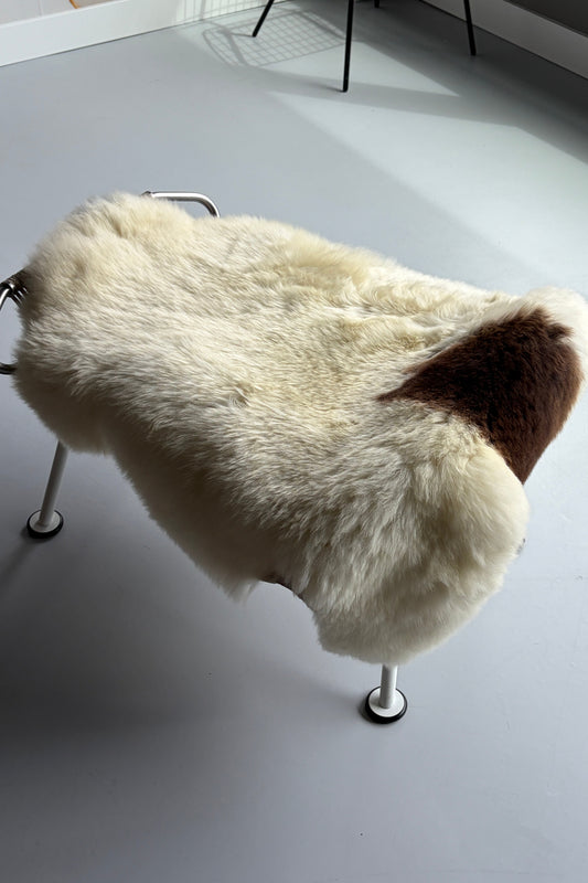 Unique Single Spotted Welsh Sheepskin