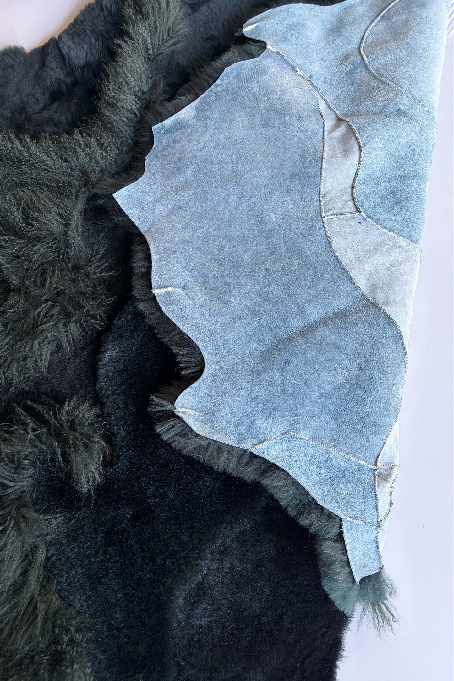 Bottle Green Sheepskin Rug