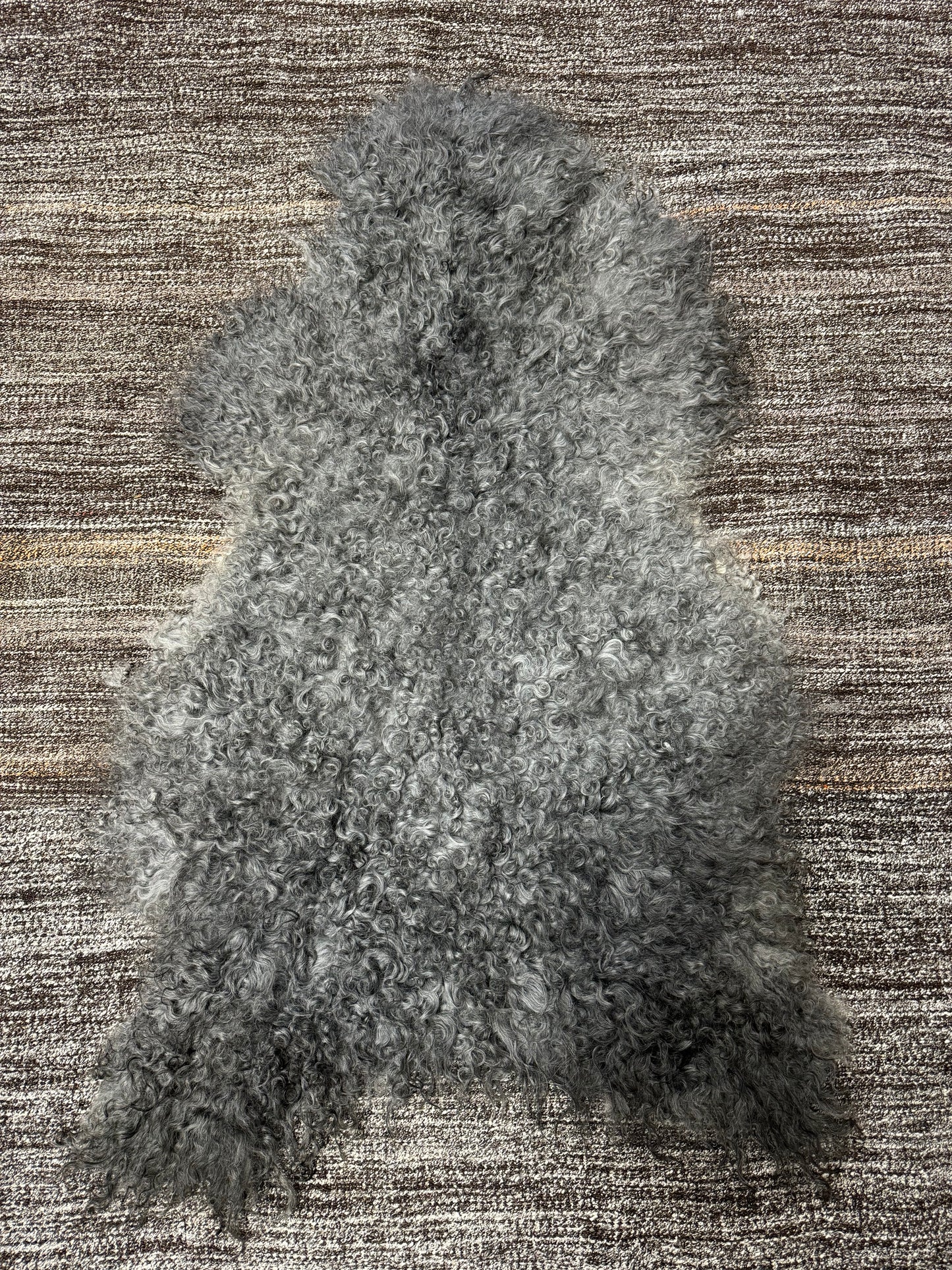 ONE OF A KIND Gotland Grey Medium Wool Sheepskin