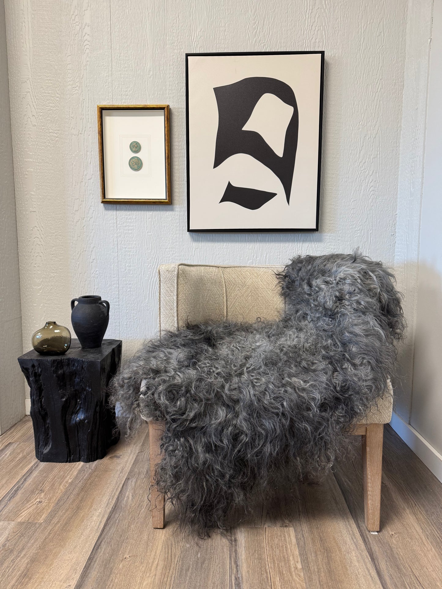 ONE OF A KIND Gotland Grey Medium Wool Sheepskin