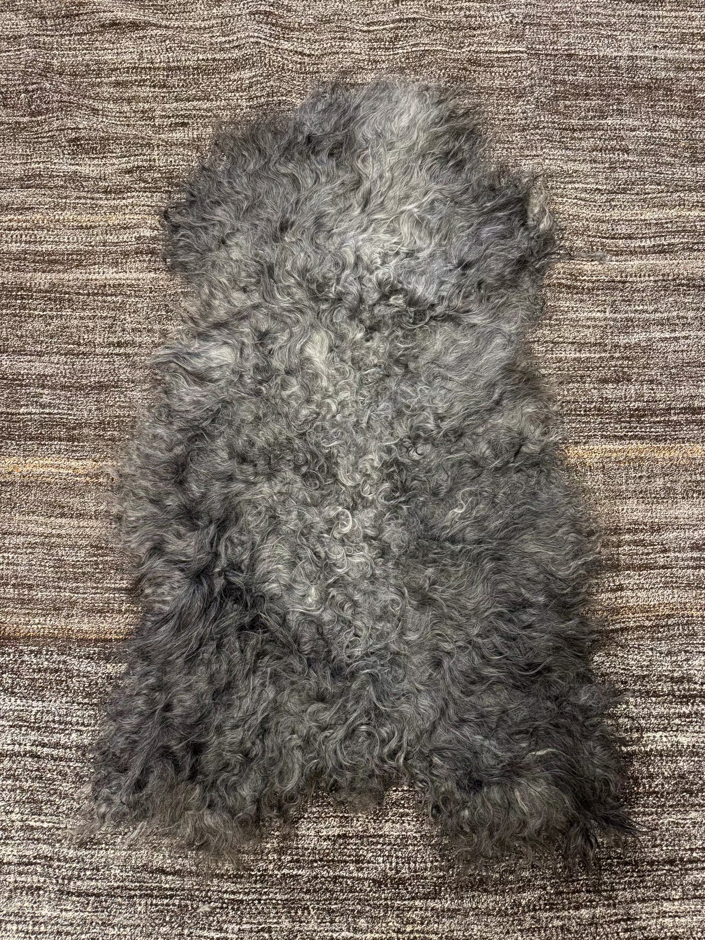 ONE OF A KIND Gotland Grey Medium Wool Sheepskin