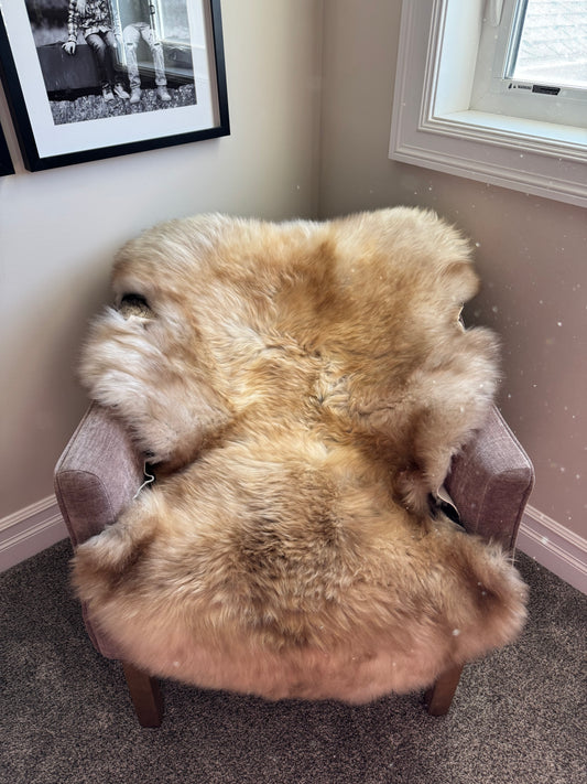 Unique Blend Beige Welsh Sheepskin