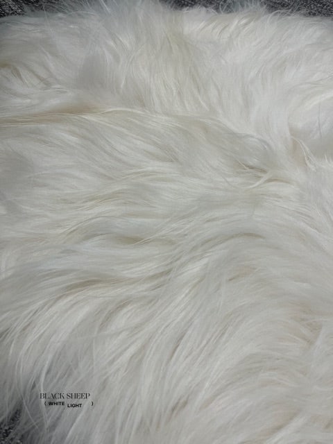 ONE OF THE KIND Icelandic White with Large Grey Spot Sheepskin - Black Sheep (White Light)