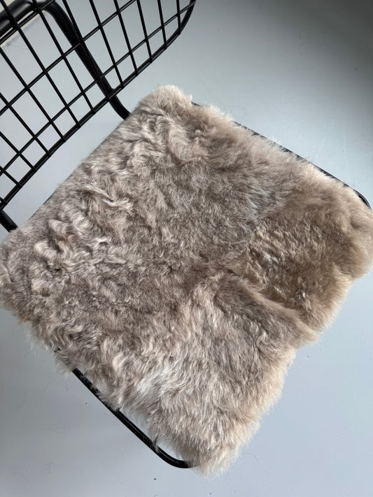 B Grade Nude Shorn Wool Icelandic Sheepskin Chair Pad