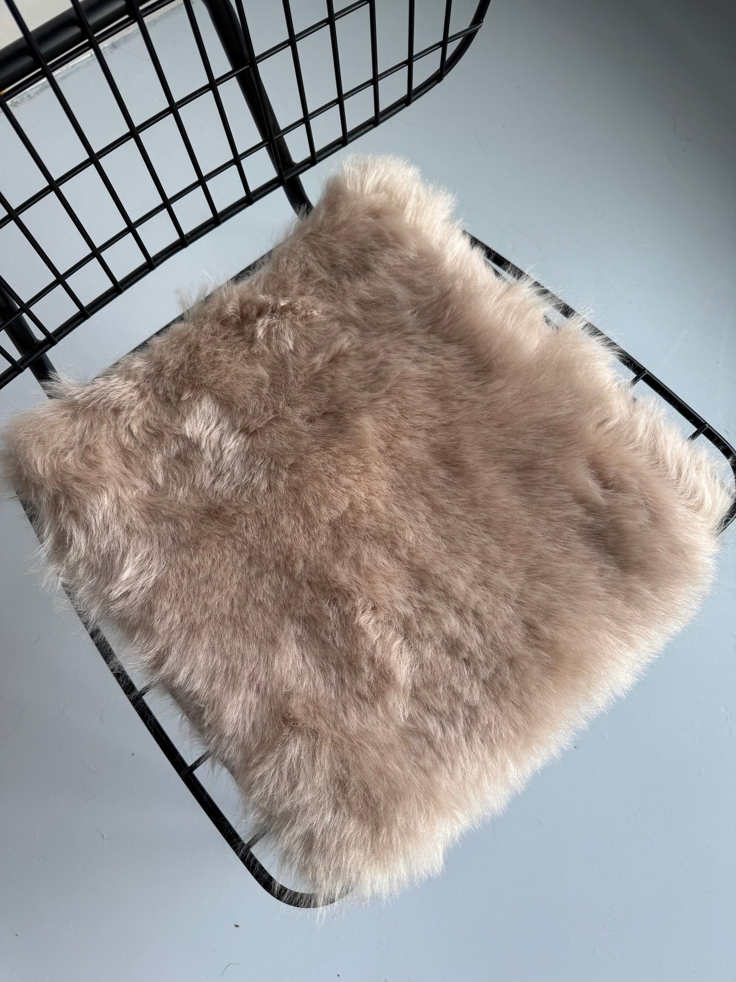 B Grade Nude Shorn Wool Icelandic Sheepskin Chair Pad