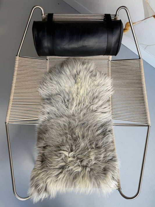 ONE OF A KIND Small Light Grey Welsh Sheepskin