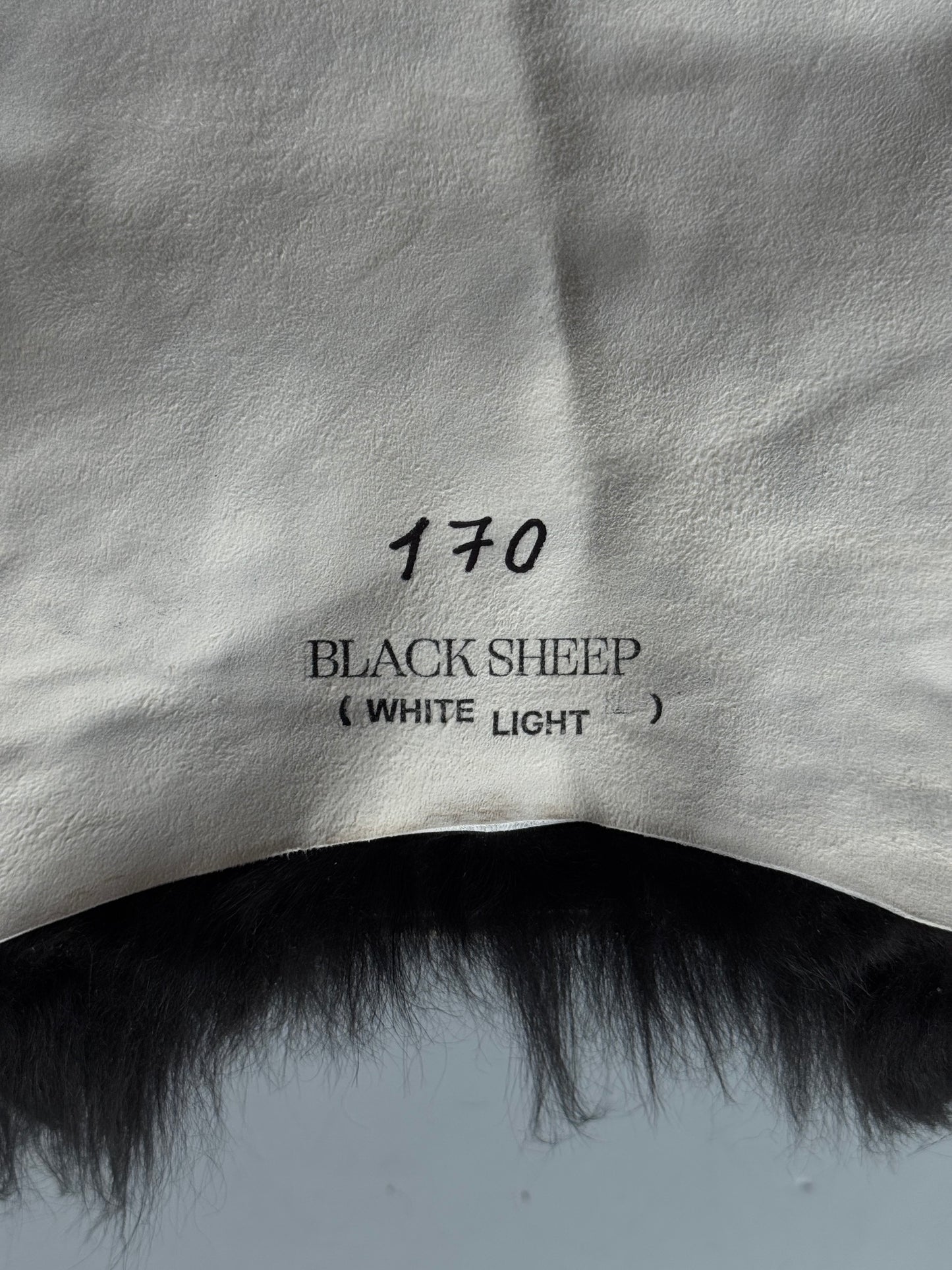 ONE OF A KIND Black/White Icelandic Sheepskin