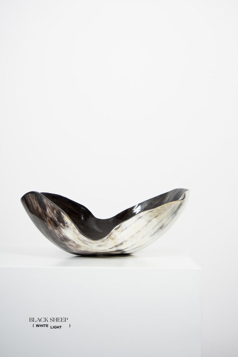 Ankole Horn Dark Organic Vessel - Black Sheep (White Light)