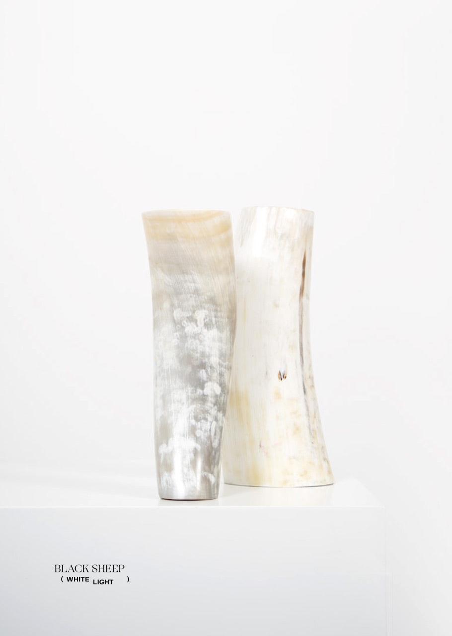 Ankole Horn Light Vase - Black Sheep (White Light)