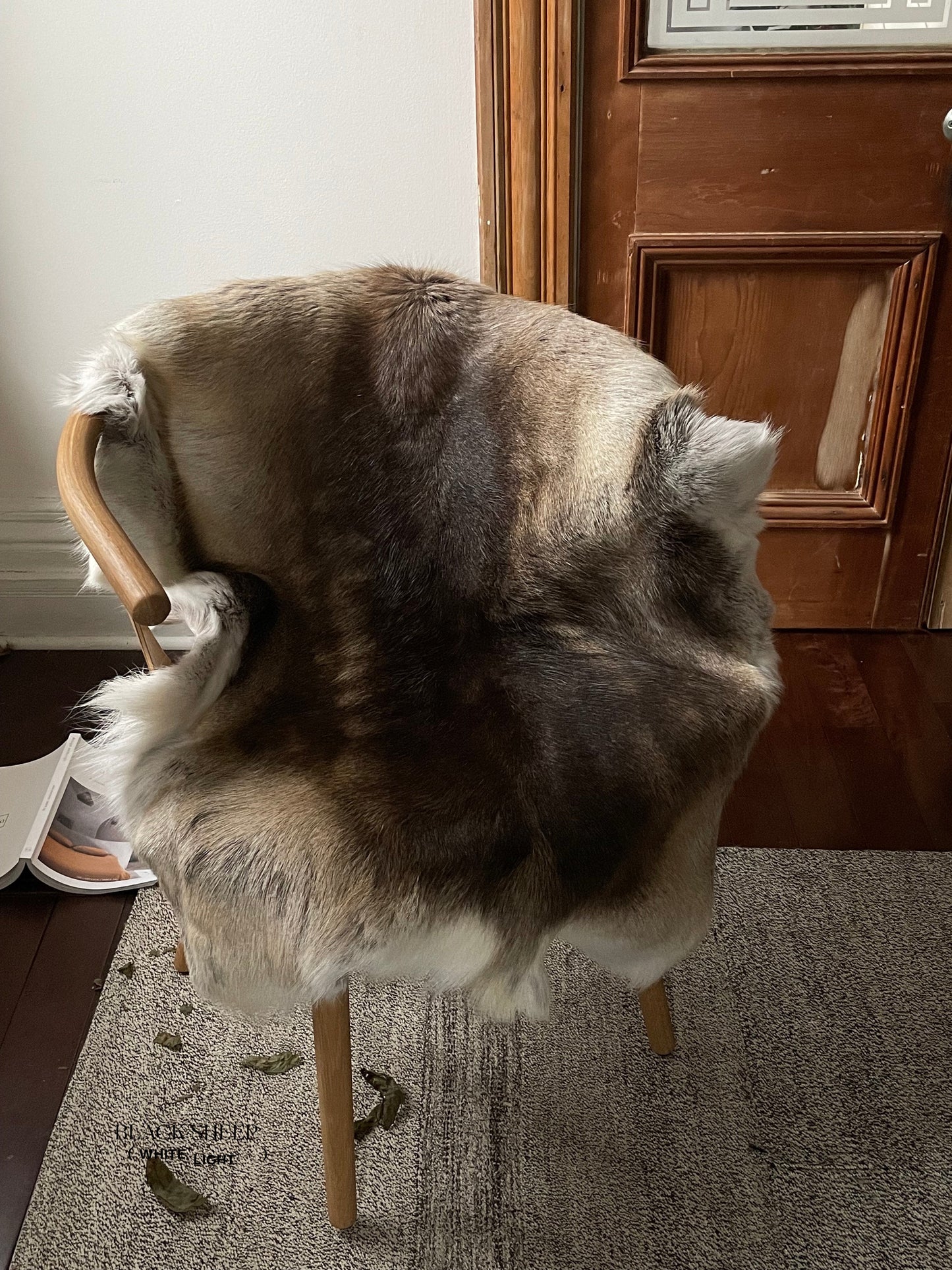 Dark Sami Reindeer Hide - Black Sheep (White Light)