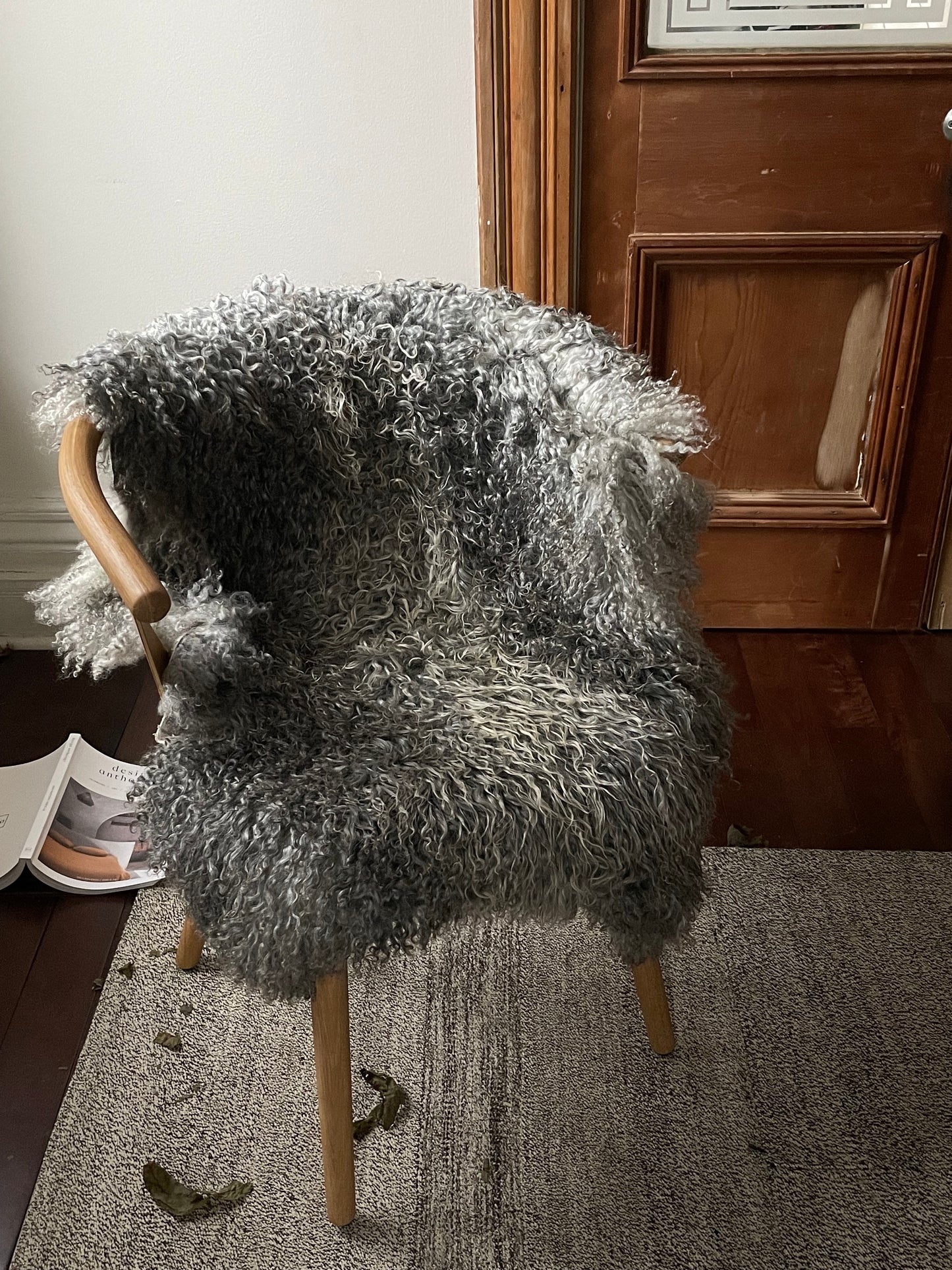 Grey Long Wool Gotland Sheepskin